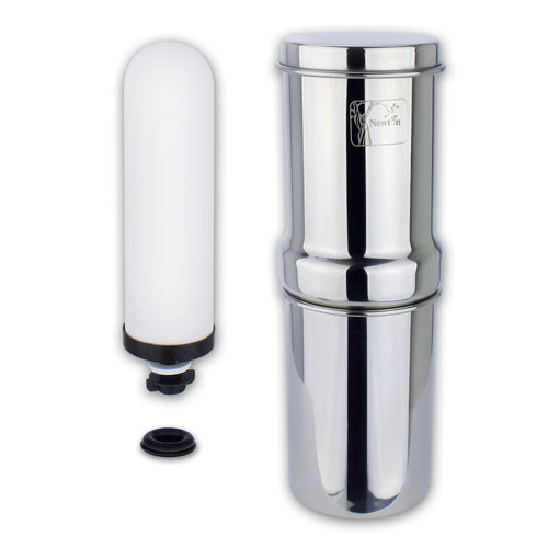 Newton Gravity-Powered 1L Water Filter System with Fluoride Removal and Limescale Reduction